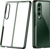Merkloos Armor Back Cover Transparant Groen Hoesje Geschikt voor Samsung Galaxy Z Fold 4