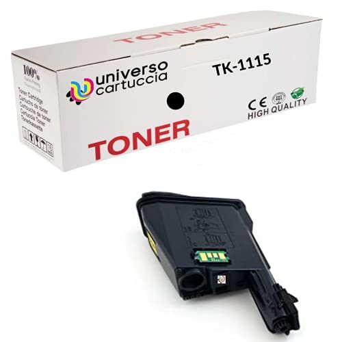 universo cartuccia Universotonercartridge compatibel met Kyocera TK-1115 zwart. 1T02M50NL1. Compatibel met ECOSYS FS-1041, FS-1220MFP, FS-1320MFP (1 TK115)