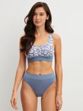 CALIDA Dames Slips Elastic Blauwgrijs Effen Katoen/Elastaan Maat XS