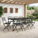 Maison Exclusive - Salon de jardin, 7 pièces, anthracite, en fer et en acier