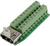 Tru Components 1229327 HDMI-connector Bus, inbouw horizontaal, 20 polen, Zilver, 1 stuk