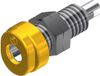 SKS Hirschmann BUG 10 Laboratoriumbus Bus, montage vertical Axe-Ø: 4 mm Jaune 1 pièce(s)