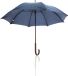 Discountershop B.V. Paraplu Geruit- Opvouwbare Paraplu Houten handvat Ø 105cm Donkerblauw