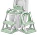 Toilettrainer voor peuters met opstapje – Kinder WC-bril met ladder – Opvouwbare toiletverkleiner met antislip en handgrepen – Potje met trapje