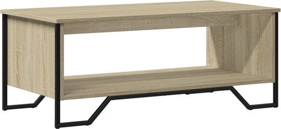 vidaXL Salontafel 100x51x40 cm bewerkt hout sonoma eikenkleurig