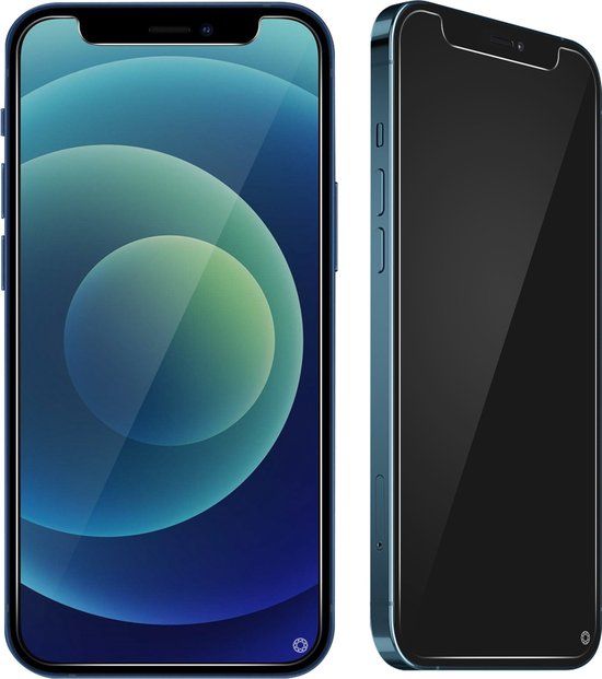 FORCE CASE Screenprotector iPhone 12 Mini Privacy Organic Glass Transparant Zwart