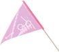 sun baby Drapeau de vélo pour enfants, drapeau de vélo enfant sécurité - montage facile, de 75 à 150 cm, construction robuste, résistant aux intempéries - Rose