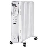 Perel Olieradiator - 2500W - 11 Ribben - 3 Warmtestanden - Wit