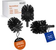 KEUCO Originele reserveborstelkop zwart, 3 stuks
