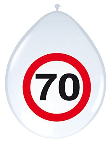 Folat - 70 Jaar Verkeersbord Ballonnen - 8 stuks