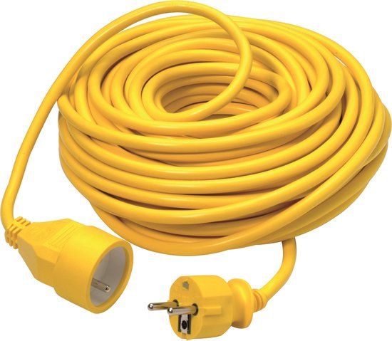 PROFILE VESN verlengsnoer - 20 meter - 3x1,5mm² - Geel - Penaarde