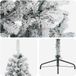 vidaXL Kunstkerstboom 240 cm PVC en Staal Groen en Wit