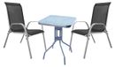 Mojawo Bistro set, 3-delig, zilvergrijs/zwart