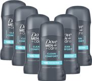 Dove Men + Care Deodorant voor heren, antitranspirant, met 1/4 Dove vochtinbrengende crème, bescherming tot 48 uur, dermatologisch getest, 6 stuks à 50 ml