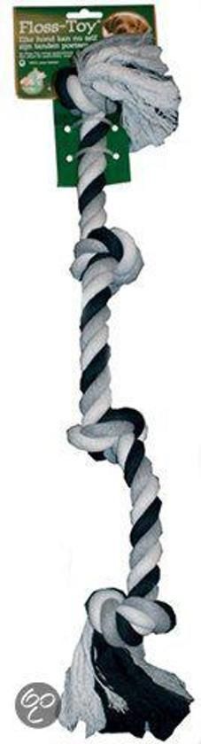 BOON Piepend speelgoed Floss toy 4 knoop zwart/wit