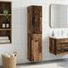 Maison Exclusive Armoire murale de salle de bain en bois de récupération, design exclusif, dimensions : 33 x 34,5 x 160 cm