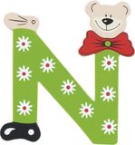 Houten letter N groen