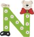 Houten letter N groen