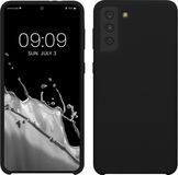 kwmobile telefoonhoesje geschikt voor Samsung Galaxy S21 Plus - Hoesje met siliconen coating - Smartphone case in zwart