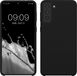 kwmobile telefoonhoesje geschikt voor Samsung Galaxy S21 Plus - Hoesje met siliconen coating - Smartphone case in zwart