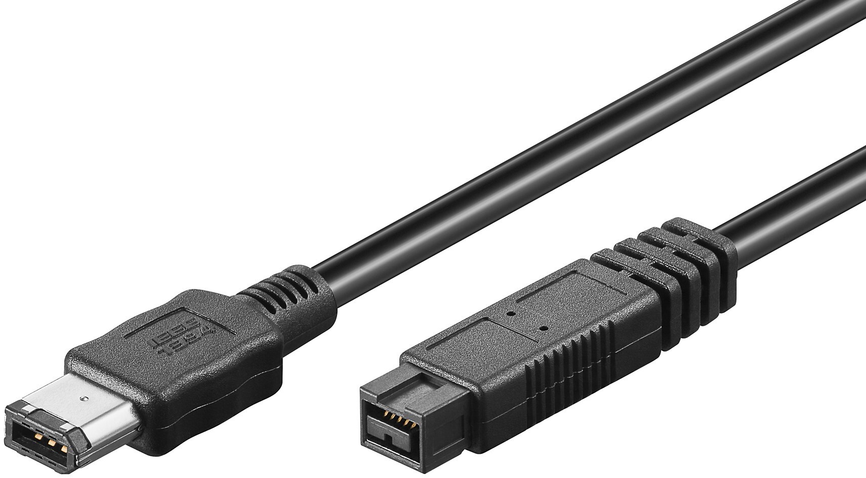 S-Impuls FireWire 400-800 kabel - 6-pins - 9-pins / zwart - 1,8 meter