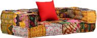 vidaXL - Pouf - deux places - modulaire - tissu - patchwork