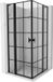 Mexen Mist L Duo cabine de douche articulée 100 x 100, grille noire, noir
