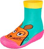 PLAYSHOES Strand-/badschoen 'Die Maus Freunde' turquoise / geel / oranje / pink