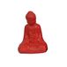 Homea decoratieve figuur Boeddha, keramiek, rood, 17 x 13 x 25 cm