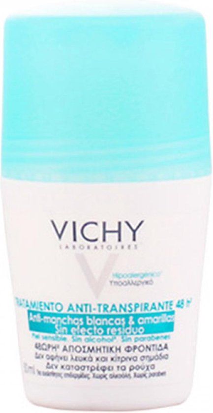 Vichy Anti-Transpiratie Deodorant 48u Roller - Anti-Witte en Gele Vlekken - 50ml
