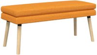vidaXL Dubbel-laags bank Donkergeel 110 x 40 x 47 cm Stof