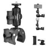 NEEWER Super Clamp Actiecamera-houder met dubbele 360° kogelkop, stuurhouder voor fiets/motorfiets, compatibel met iPhone Insta360 DJI OSMO Action GoPro Hero voor POV-video-opname, CA162