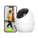 Beans View Binnen Beveiligingscamera, 360° Bewaking, 2.4GHz Wi-Fi Kleuren Nachtzicht, Automatische Mensherkenning en Volgen, Abonnement-Vrije SD Kaart Opslag, Babyfoon, Werk met Alexa, D210 1080P