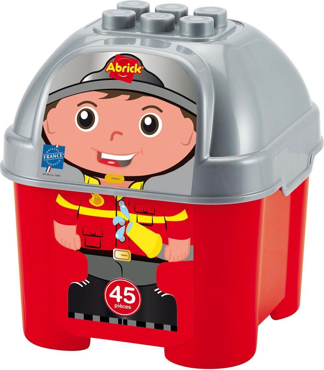 écoiffier Brandweerman - Abrick - 1929 - Bouwspel voor kinderen - 18 maanden - Gemaakt in Frankrijk