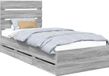 vidaXL Bedframe met lade Grijs Sonoma 90 x 190 cm Ingenieurshout