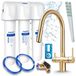 Ari Robinet de cuisine 3 voies Slender Laiton Douchette Extractible avec Aquaphor