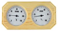 Saunia - Sauna thermometer met hygrometer, vurenhout