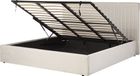Beliani VION Lit - Beige - 180x200cm - Velours - Avec Rangement