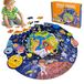 Merkloos Vloerpuzzel ruimtereis - 128 stukjes - Cirkelvormig - 44 x 45 cm - Karton - Vanaf 3 jaar