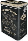 Nostalgic Art Merchandising Tinnen Blik Met Klip Goodyear Motorcycle