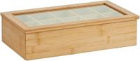 Avilia Organizer voor theezakjes – theebox van bamboe met 10 vakken 36 x 20 x 9 cm