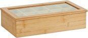 Avilia Organizer voor theezakjes – theebox van bamboe met 10 vakken 36 x 20 x 9 cm