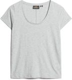 Superdry Scoop Neck T-shirt Dames - Grijs