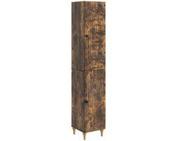 vidaXL Kastenset 2 st Gerookt eiken Bewerkt hout