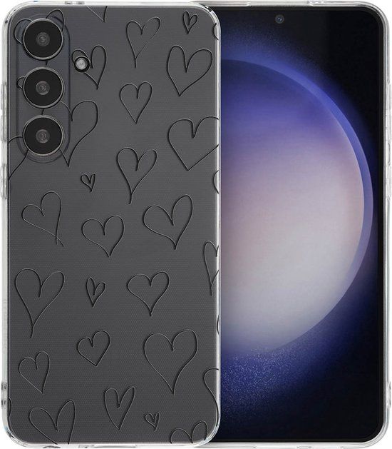 iMoshion Hoesje Samsung Galaxy S24 Plus - Siliconen Back Cover - Hearts