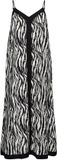 Vero Moda Curve Jurk VMCDENISE Lange jurk met zebraprint zwart