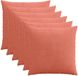 vidaXL Kussensloop ALMELO Rood-oranje Katoensatijn 60 x 60 cm (6 stuks)
