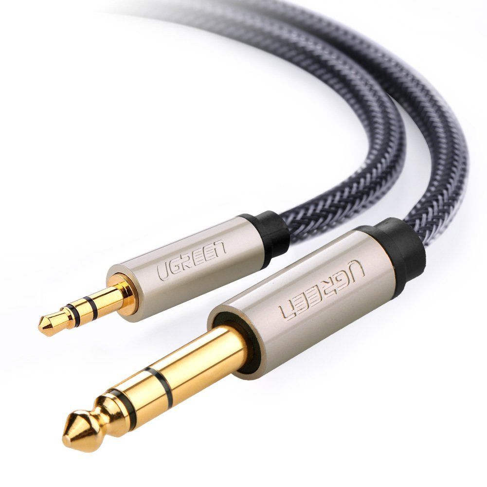 Ugreen Audio Cable - 1m - 3.5mm to 2x 6.35mm - Black
