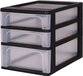 IRIS Organizer Chest ladesysteem A4 - 3 lades - Zwart/Transparant