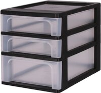 IRIS Organizer Chest ladesysteem A4 - 3 lades - Zwart/Transparant